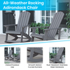 Flash Furniture Gray Adirondack Rockers & 22" Fire Pit, PK 2 JJ-C147052-202-GY-GG